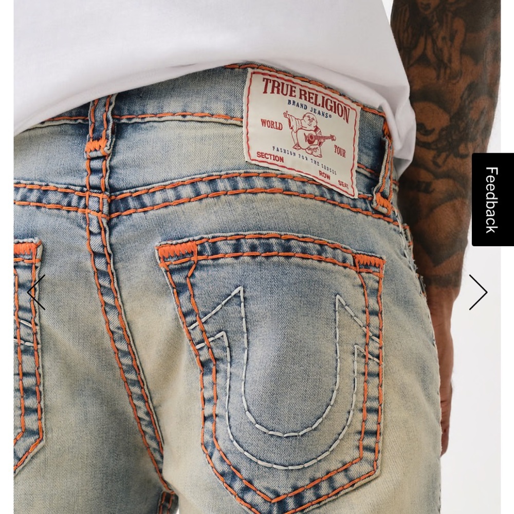 True Religion Men's Light Blue Jeans